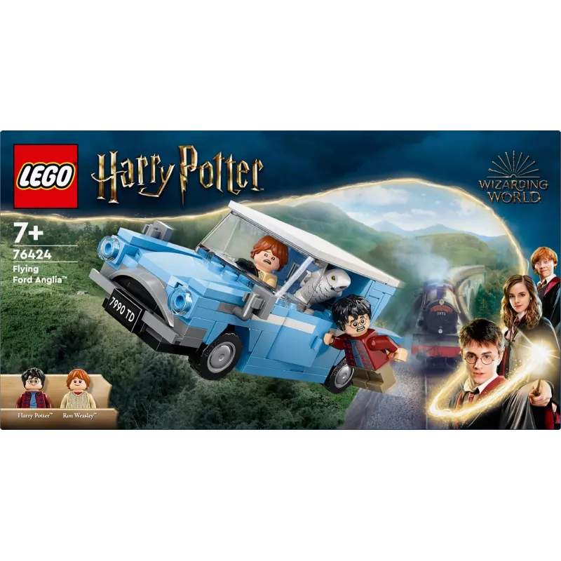 LEGO Harijs Poters Lidojošais Ford Anglia Auto Rotaļlieta Bērniem No 7 Gadiem Ar Ronu Vīzliju un Hedvigu