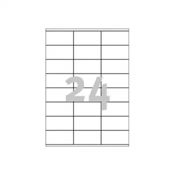Avery daudzfunkciju etiķetes lāzerprinterim, kopētājam, tintes printerim 24 loksnē 70x36mm