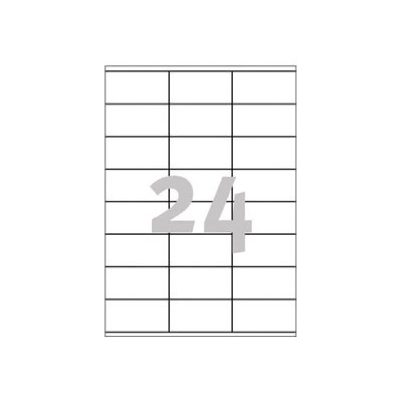 Avery daudzfunkciju etiķetes lāzerprinterim, kopētājam, tintes printerim 24 loksnē 70x36mm