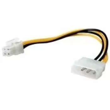 ROLINE iekšējais strāvas kabelis, 4 kontaktu HDD / ATX12V-P4, 0,15 m (11.03.1019)
