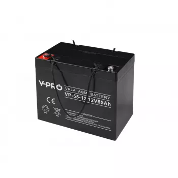 VIPER VPRO 12V 55Ah (AGM) akumulators modelis 22725 rezerves barošanai un UPS