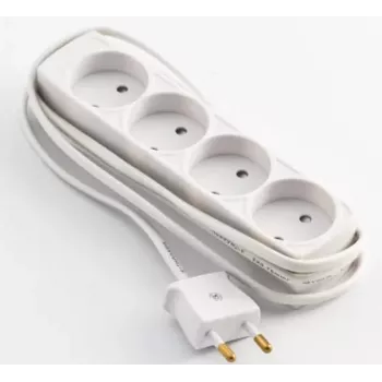 Microconnect GRUELU4H015 pagarinātājs 1.5 m 4 kontaktligzdas Iekštelpām Balts