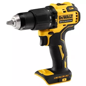 Bezvadu urbjmašīna DeWALT DCD709N-XJ, bezsuku 18V, 2 ātrumi, 1650 RPM, 65 N·m, ātrās atbrīvošanas patrona 1.5–13 mm, 1.2 kg