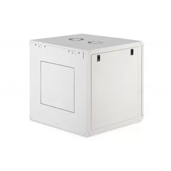 Sienas skapis DIGITUS Dynamic-N 12U 600x600 mm IP20, slēdzene, kabeļu pārvaldība, neizjaukts
