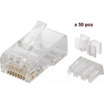 Microconnect KON505-50 RJ45 vadu savienotājs Caurspīdīgs 50 gab.