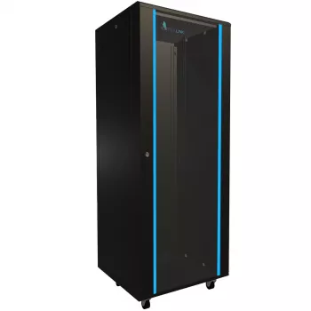 Brīvi stāvošs servera skapis Extralink Rackmount 32U 600x600 Melns