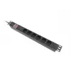 Lanberg PDU-05F-0200-BK strāvas sadalītājs (PDU) 5 kontaktligzdas 1U Melns