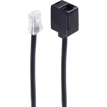 shiverpeaks BS70223-8/4 telefona kabelis 3 m Melns