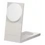 Bezvadu lādētājs Native Union Rise 3‑in‑1 Qi2 — USB, 2 m kabelis, gaiši pelēks (Sandstone)