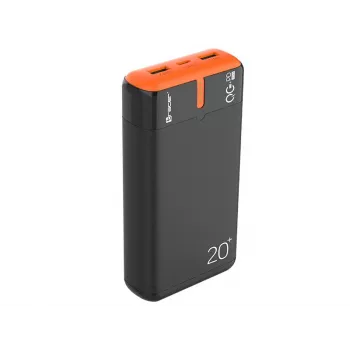 Pārnēsājams lādētājs TRACER EnerGen 20000 mAh, Power Delivery 20W, USB-C ieeja, 2×USB-A izejas, 3 ierīču atbalsts, oranžs