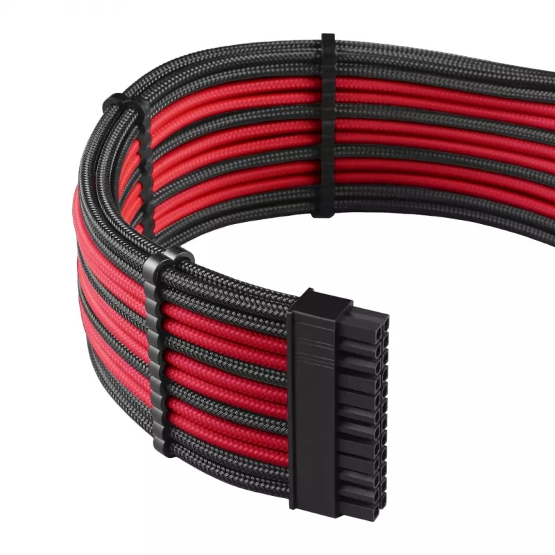 CableMod PRO ModMesh CM-PCAB-BKIT-NKKR-3PK-R pagarinājuma kabeļu komplekts, melns/sarkans