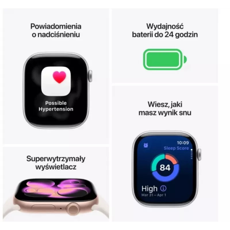 Apple Watch Series 11 GPS 46mm Rožu zelta alumīnija korpuss ar Light Blush sporta siksniņu S/M