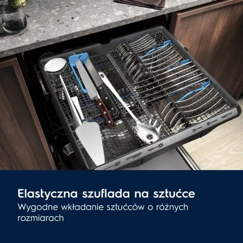 Iebūvējamā trauku mazgājamā mašīna Electrolux EEM43201L, šaura 45 cm, 10 komplekti, 46 dB, invertors