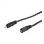 Wentronic Goobay 2,5 mm jack pagarinājuma kabelis, melns, 2 m - 2,5 mm spraudnis (3 kontaktu, stereo) > 2,5 mm ligzda (3 kontaktu, stereo) (50458)