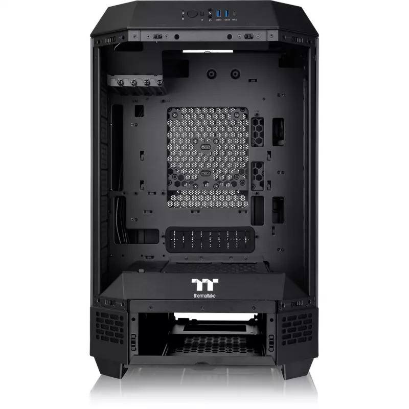 Thermaltake The Tower 300 Black Micro Tower - dators korpuss ar rūdītu stiklu