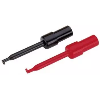 Testa zondes komplekts Voltcraft 108542, 2 mm spraudnis, CAT I, melns un sarkans