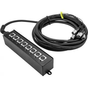 Omnitronic MUS-810 10 m stagebox – 8 kanālu skatuves kaste, balansēti audio savienojumi
