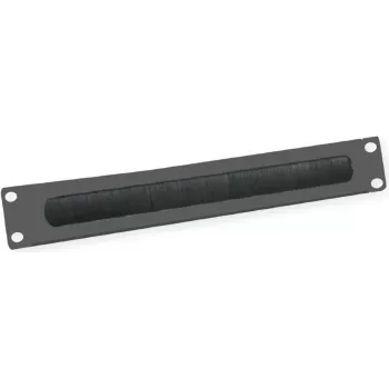 VALUE plāksne ar sukām kabeļu ievadam - RAL 9005 - 2U - 25,4/48,3 cm (10 collu/19 collu)