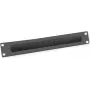 VALUE plāksne ar sukām kabeļu ievadam - RAL 9005 - 2U - 25,4/48,3 cm (10 collu/19 collu)