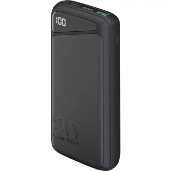 Ātrās uzlādes Powerbank 20 000 mAh (melns, PD, Quick Charge 3.0, Super Charge)