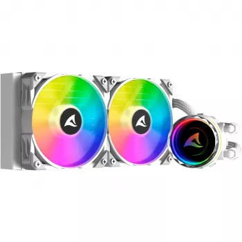 S80 RGB White AIO 240mm šķidruma dzesēšana balta