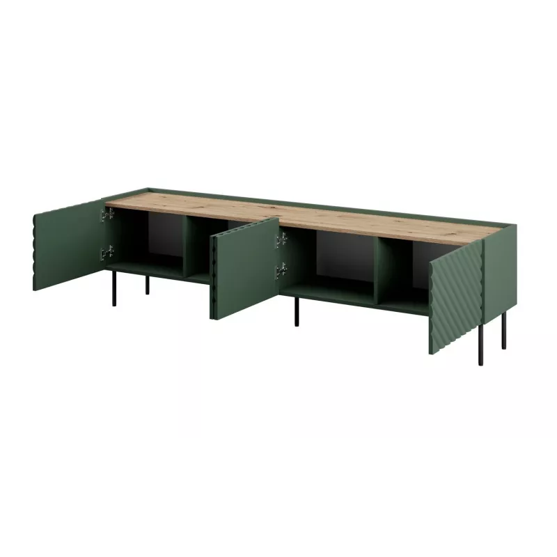 4D RTV skapis ONDA 200x40xH54.35 zaļš (stāvošs vai stiprināms pie sienas)