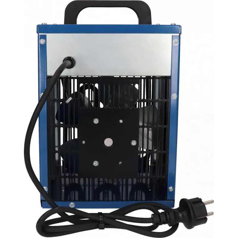 Sildītājs ar ventilatoru BLAUPUNKT EH7010 — 2000 W, nerūsējošā tērauda elements, IPX4, grīdas novietošana, līdz 22 m², melns/zils/sarkans