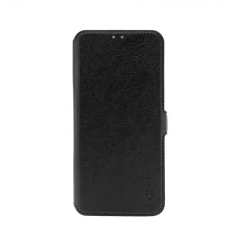 FIXED grāmatas vāka tipa maciņš Xiaomi Redmi 14C, melns – priekšējās un aizmugurējās daļas aizsargpārvalks