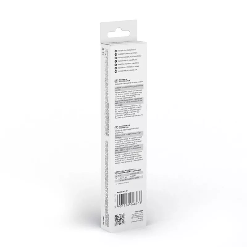 Savio RC-17 universālā tālvadības pults IR/Bluetooth, atbalsta 20 ierīces, 10 m darbības rādiuss, melna