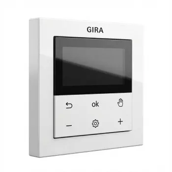 Digitālā telpas termostata Gira System 3000 Bluetooth, balts, LCD displejs