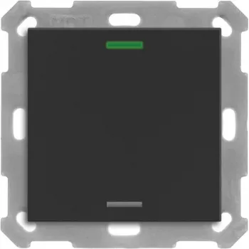 MDT BE-TAL55T106.01 KNX spiedpogas slēdzis Light 55 1f RGBW temperatūras sensors matēts melns Neitrāls 1