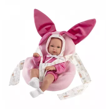 Bērnu lelle Llorens 35 cm vinila ar reālistiskām iezīmēm un mīkstu ķermeni