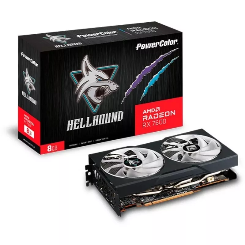 Grafikas karte PowerColor Hellhound AMD Radeon RX 7600 8 GB GDDR6