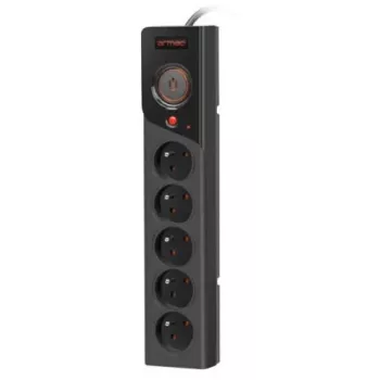 Pagarinātājs Armac Z5 Melns 5 AC kontaktligzdas 250 V 5 m