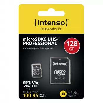 Intenso 128GB microSDXC atmiņas karte Class 10 ar adapteri