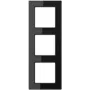 Sienas vadības panelis JUNG AC 583 GL SW Melns – stikla, bezskrūvju dizains, 84×226 mm