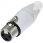 Neutrik NC3FXX-WT — XLR ligzda, melna, nerūsējošais tērauds, balta, bronza, poliamīds, POM, poliuretāns, cinks, IP40, 2,5 mm², 1,5 V