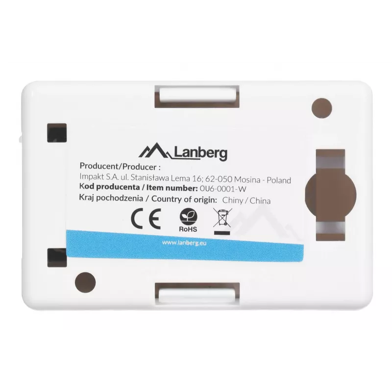 LANBERG OU6-0001-W pieslēguma kārba RJ-45, Cat6, balta