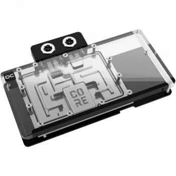 Alphacool Core aizmugures plāksne RX 9070 XT Aorus Elite — caurspīdīgs hroms
