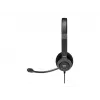 PORT CONNECT | Stereo USB Austiņas PRO ON'R 300 | Vadu | Uz auss | Trokšņu slāpēšana | Melna