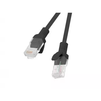 Tīkla kabelis LANBERG PCU5-10CC-0100-BK RJ-45 Cat5e, U/UTP, 1 m, Melns