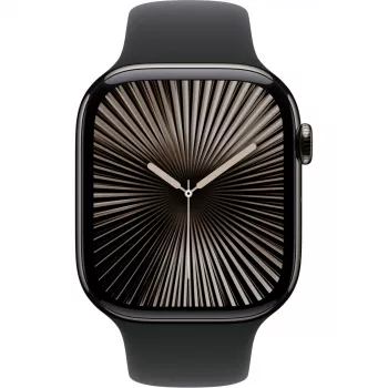 Apple Watch S10 Schiefer Titanium Sport Band Schwarz - S/M GPS + Cellular 46mm MWYD3QF/A 2024
