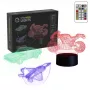 LED dekoratīvā lampa transportlīdzeklim MANTA SNL121RGB RGB 3D gaisma automašīnām un motocikliem