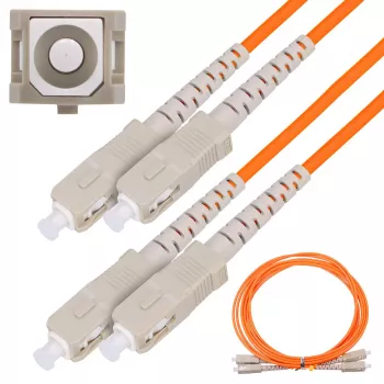 Optiskās šķiedras kabelis Extralink EX.3692 — FTTH OM2 SC-SC, 1 m, pilns duplekss, sarkans