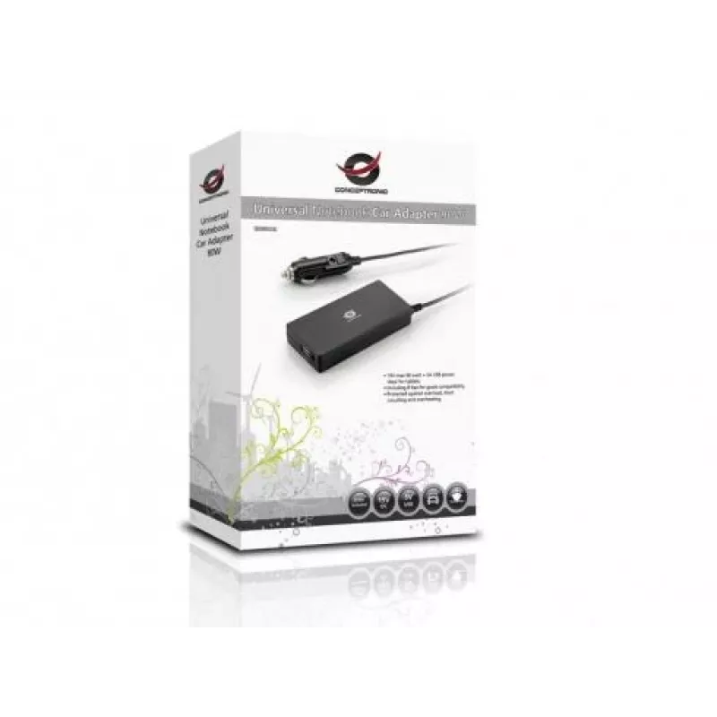 Conceptronic CNB90CAR autoadapteris klēpjdatoriem 90 W Melns