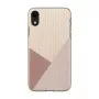 Man and Wood aizsargmaciņa iPhone XR — tulpju melna, cietā apvalka