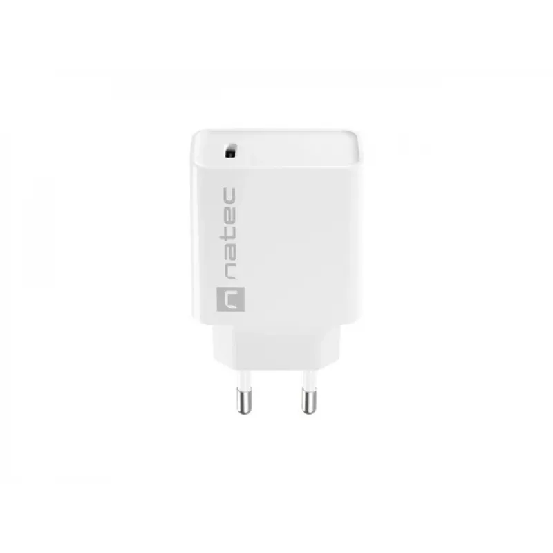 Ātrs lādētājs USB-C NATEC RIBERA 12V 20W Quick Charge 3.0 Balts