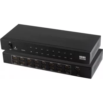 shiverpeaks ®-PROFESSIONAL HDMI sadalītājs 1x16, metāls, 4K30Hz, melns (SP05-03016)