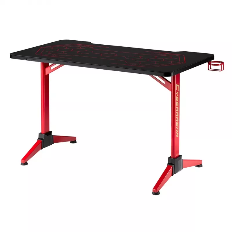 Spēļu galds MACLEAN RS163 RGB LED, liela virsma, max slodze 100 kg, max augstums 760 mm