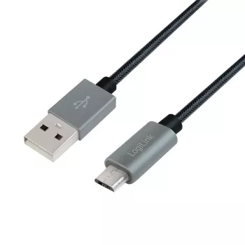 LOGILINK USB-A uz Micro-B vīrišķais sinhronizācijas un uzlādes kabelis 2m